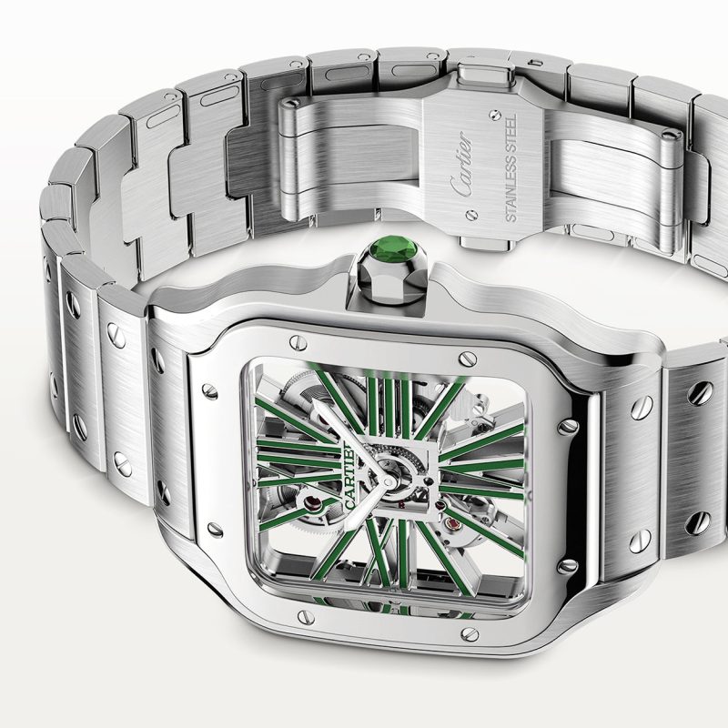 Santos de Cartier Large Skeleton/Green Dial Men¡¯s Watch - Image 2
