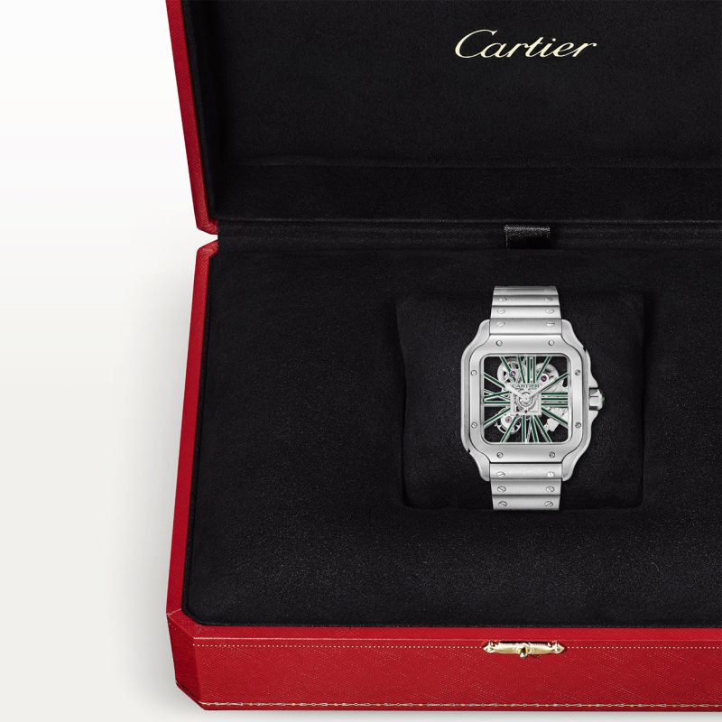 Santos de Cartier Large Skeleton/Green Dial Men¡¯s Watch - Image 5