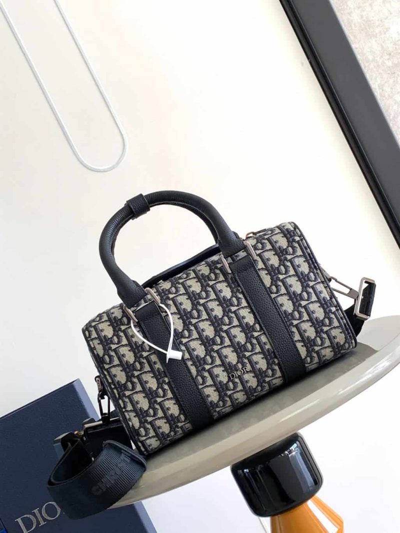 DIOR LINGOT 26 BAG BEGIN AND BLACK DIOR OBLIQUE JACQUARD – DR015 - Image 2