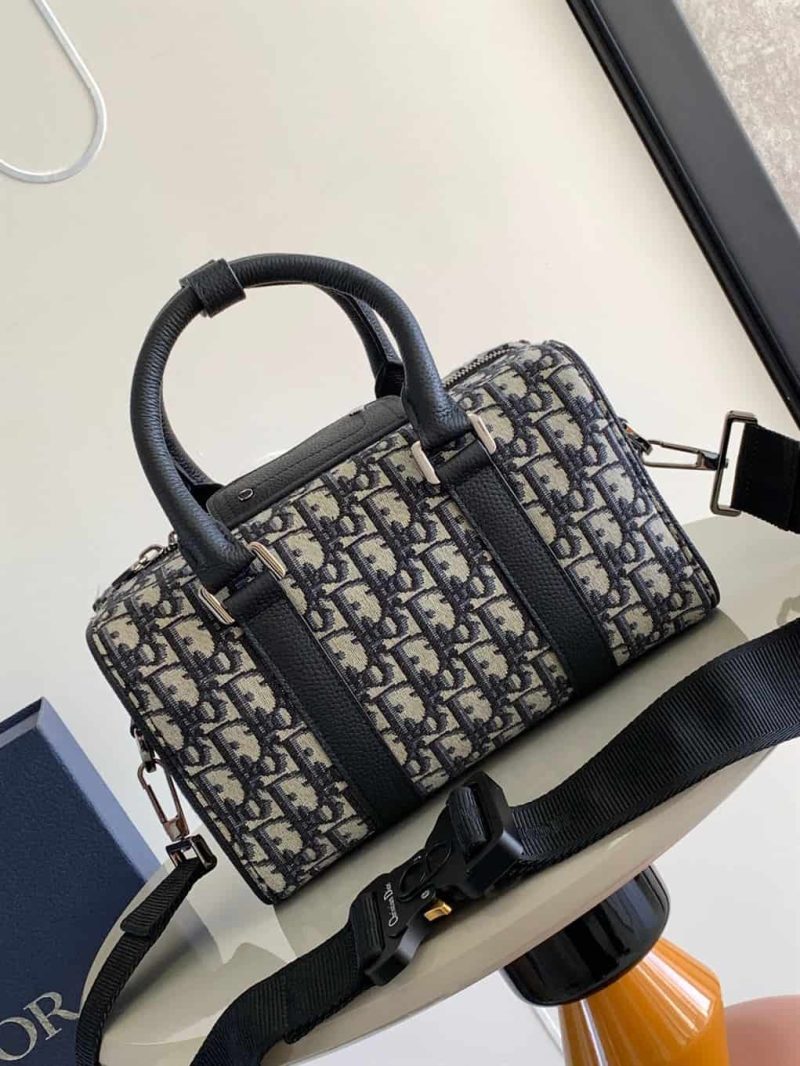 DIOR LINGOT 26 BAG BEGIN AND BLACK DIOR OBLIQUE JACQUARD – DR015 - Image 3