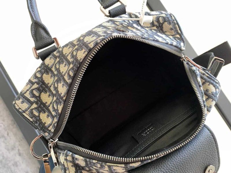 DIOR LINGOT 26 BAG BEGIN AND BLACK DIOR OBLIQUE JACQUARD – DR015 - Image 7
