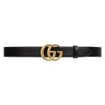GG MARMONT LEATHER BELT WITH SHINY BUCKLE-B0169