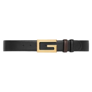 GG REVERSIBLE BELT WITH SQUARE G BUCKLE-B0184