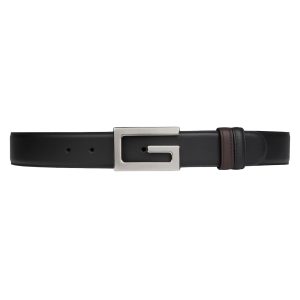 GG REVERSIBLE BELT WITH SQUARE G BUCKLE-B0185