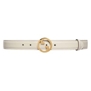 GUCCI BLONDIE BELT IN WHITE LEATHER-B0152