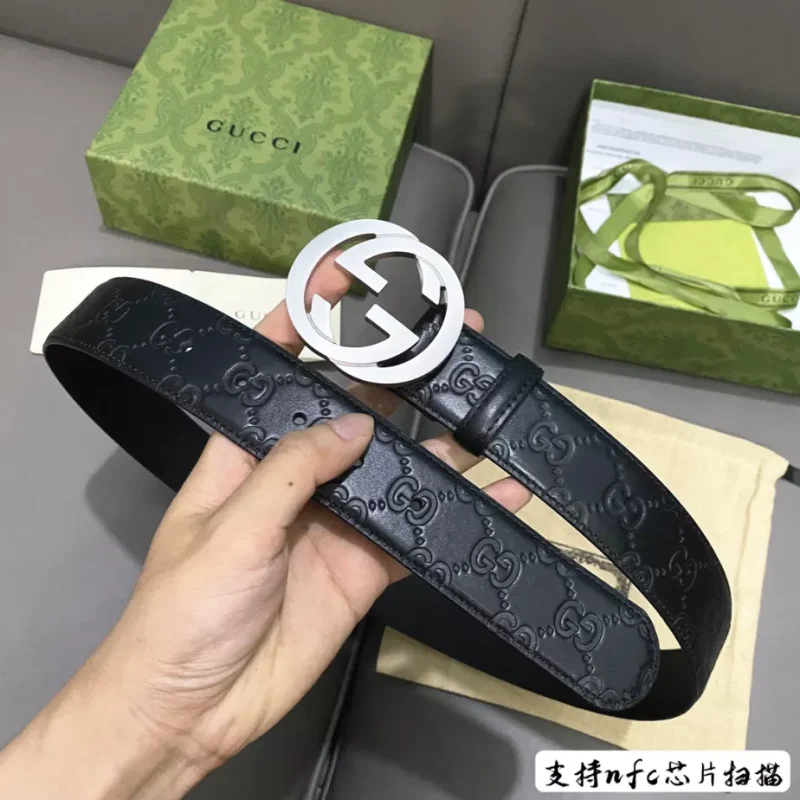 GUCCI SIGNATURE LEATHER BELT ¨C B0145 - Image 2
