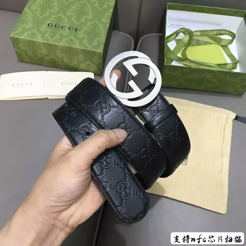 GUCCI SIGNATURE LEATHER BELT ¨C B0145 - Image 4