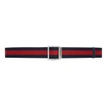 GUCCI WEB BELT WITH RECTANGULAR BUCKLE IN BLUE-B0187