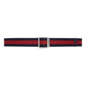 GUCCI WEB BELT WITH RECTANGULAR BUCKLE IN BLUE-B0187