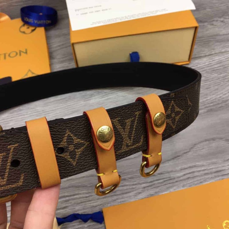 LOUIS VUITTON SIGNATURE BELT MONOGRAM 35MM BROWN ¨C B112 - Image 5