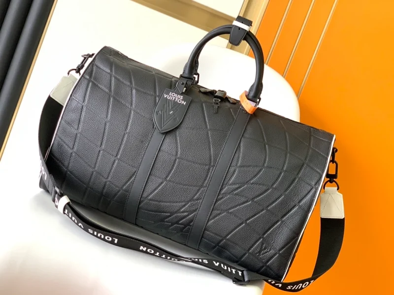 LOUIS VUITTON KEEPALL BANDOULIERE 50 TAURILLON CALFSKIN BAG IN BLACK – WLM537 - Image 2