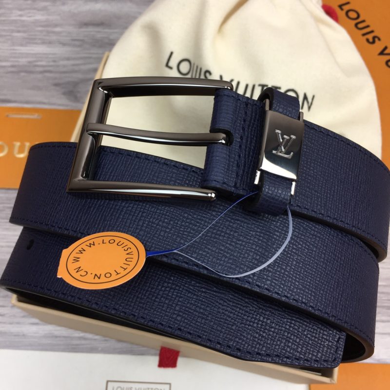 LOUIS VUITTON LV CITY PIN 35MM BELT IN NAVY BLUE ¨C B108 - Image 2