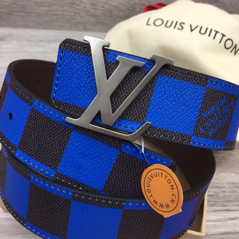 LOUIS VUITTON LV INITIALES 40MM REVERSIBLE BELT BLUE ¨C B111 - Image 2