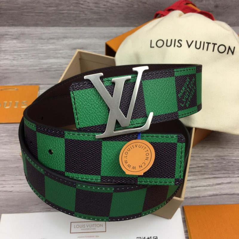 LOUIS VUITTON LV INITIALES 40MM REVERSIBLE BELT GREEN ¨C B112 - Image 2