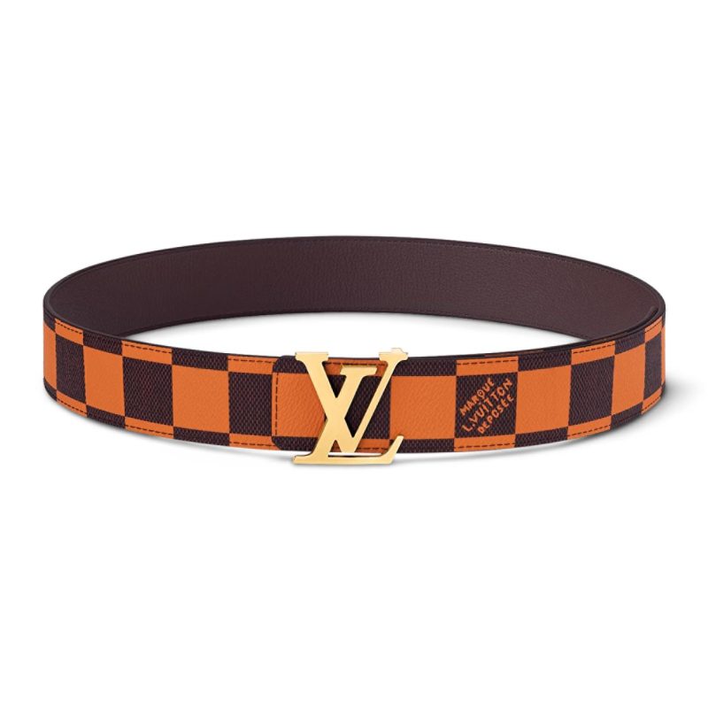 LOUIS VUITTON LV INITIALES 40MM REVERSIBLE BELT ORANGE ¨C B114