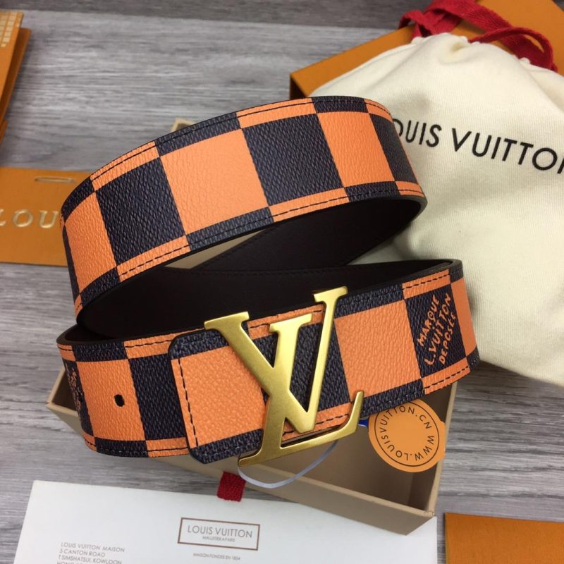 LOUIS VUITTON LV INITIALES 40MM REVERSIBLE BELT ORANGE ¨C B114 - Image 2