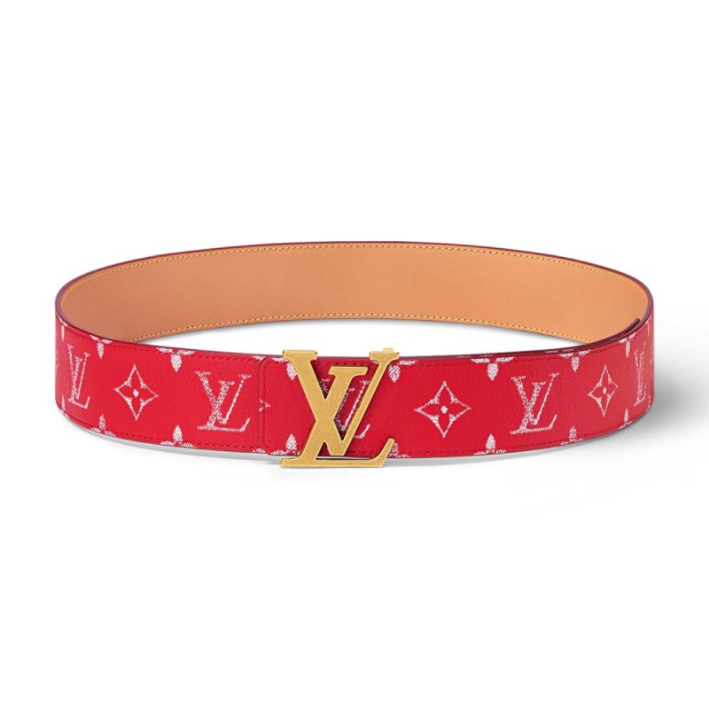 LOUIS VUITTON LV INITIALES 40MM REVERSIBLE BELT RED ¨C B0117
