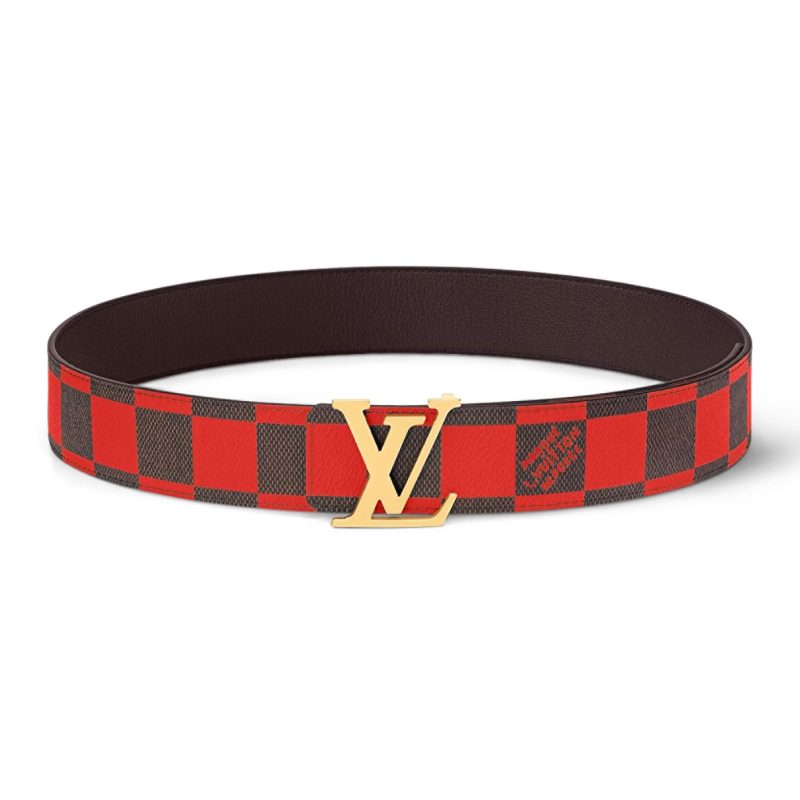 LOUIS VUITTON LV INITIALES 40MM REVERSIBLE BELT RED ¨C B113