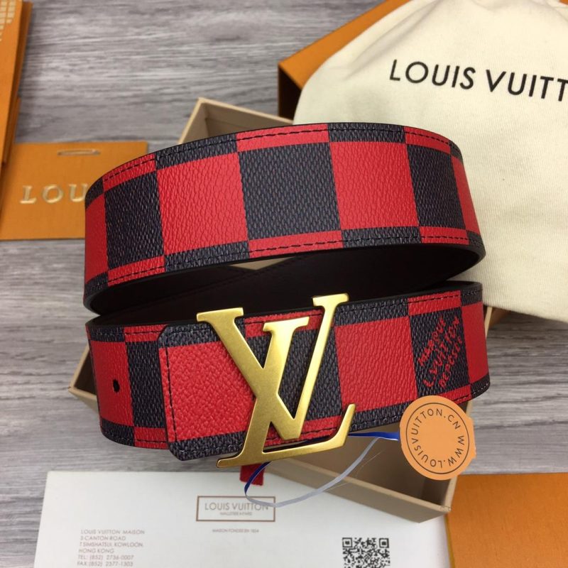 LOUIS VUITTON LV INITIALES 40MM REVERSIBLE BELT RED ¨C B113 - Image 2