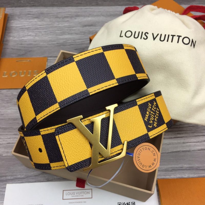 LOUIS VUITTON LV INITIALES 40MM REVERSIBLE BELT YELLOW ¨C B115 - Image 2