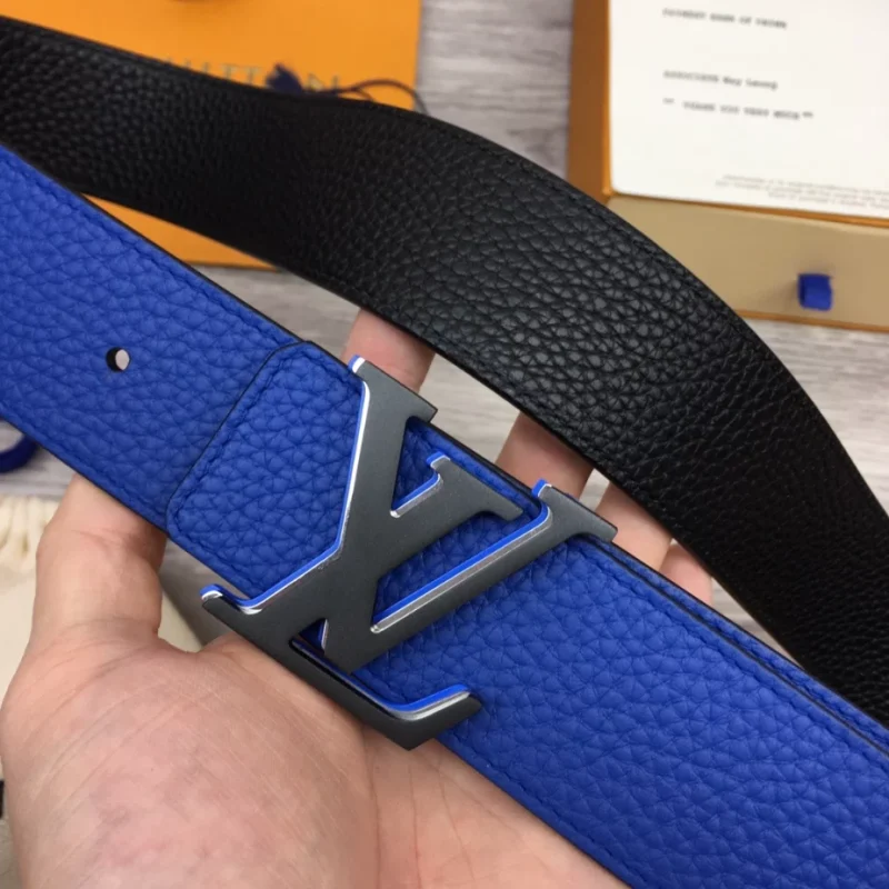 LOUIS VUITTON OPTIC 40MM REVERSIBLE BELT BLUE/BLACK ¨C B0136 - Image 3