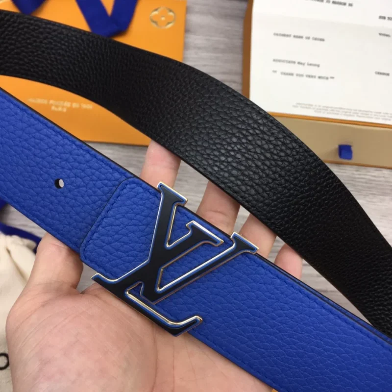 LOUIS VUITTON OPTIC 40MM REVERSIBLE BELT BLUE/BLACK ¨C B0136 - Image 6