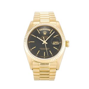 Rolex Day-Date Presidential 36mm Black Dial 18038