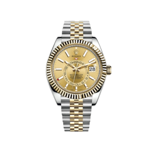 Rolex Sky-Dweller 42mm Two-Tone Yellow Gold Champagne Dial 336933