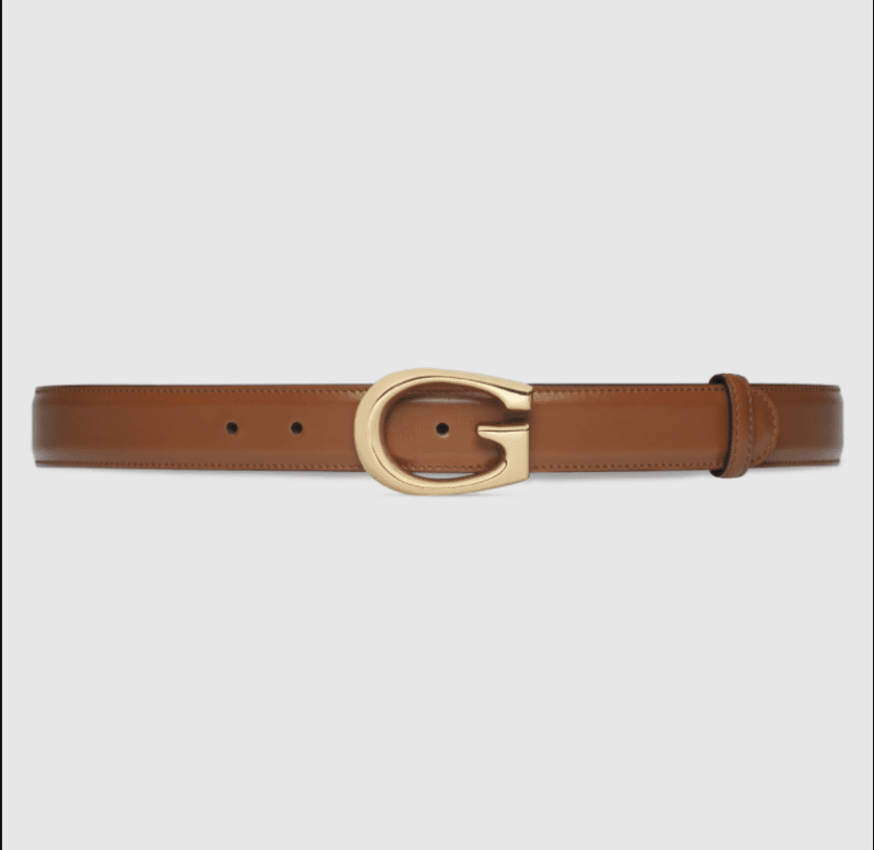 Thin belt with G buckle