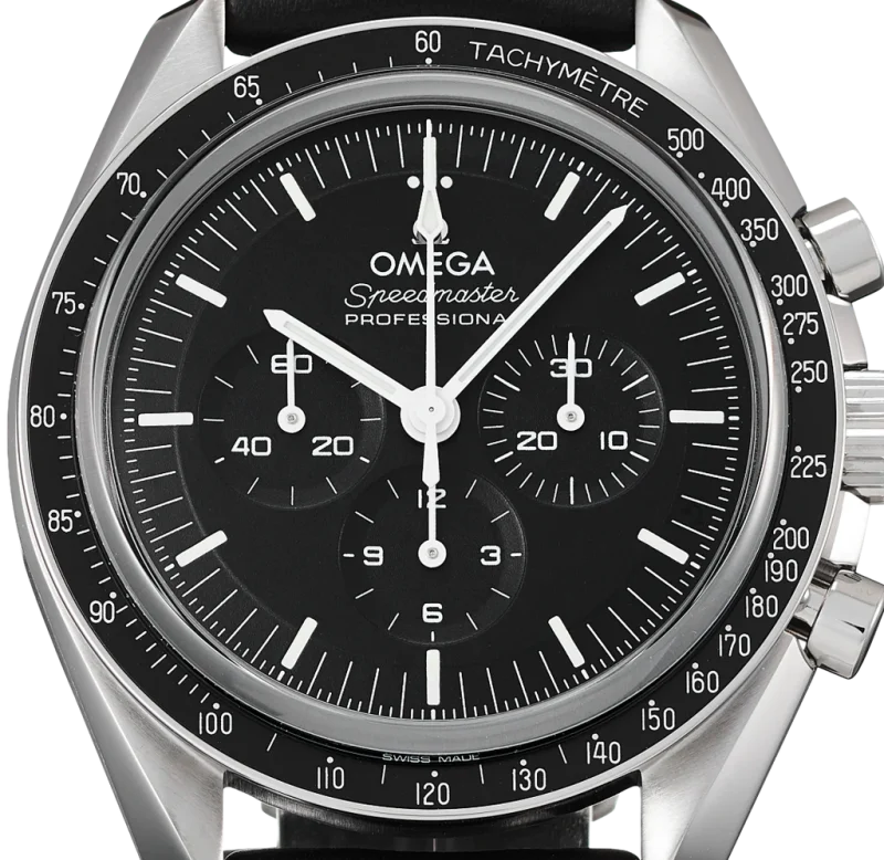 Omega Speedmaster Moonwatch Black Leather Strap 42mm 310.32.42.50.01.002 - Image 2