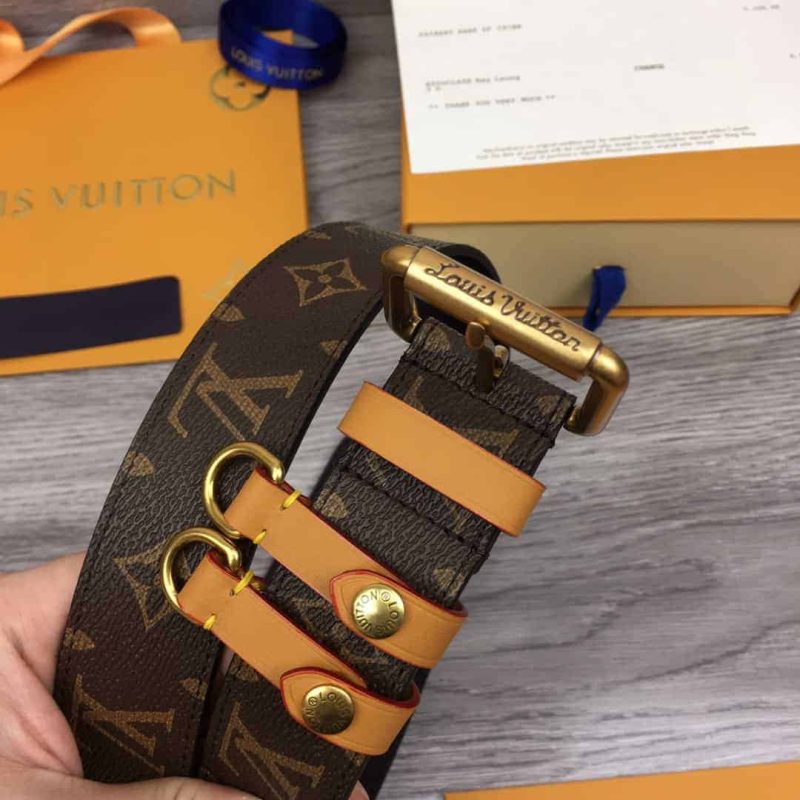 LOUIS VUITTON SIGNATURE BELT MONOGRAM 35MM BROWN ¨C B112 - Image 2