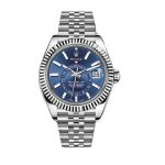 Rolex Sky-Dweller 42mm Fluted Blue Jubilee Mens Watch 326934