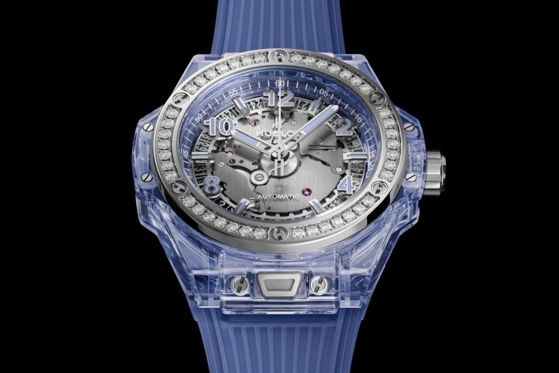 Hublot Big Bang ONE CLICK BLUE SAPPHIRE DIAMONDS Ref# 465.JL.4802.RT.1204 - Image 3