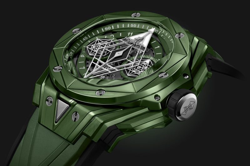 Hublot Big Bang SANG BLEU II GREEN CERAMIC Ref# 418.GX.5207.RX.MXM22 - Image 5