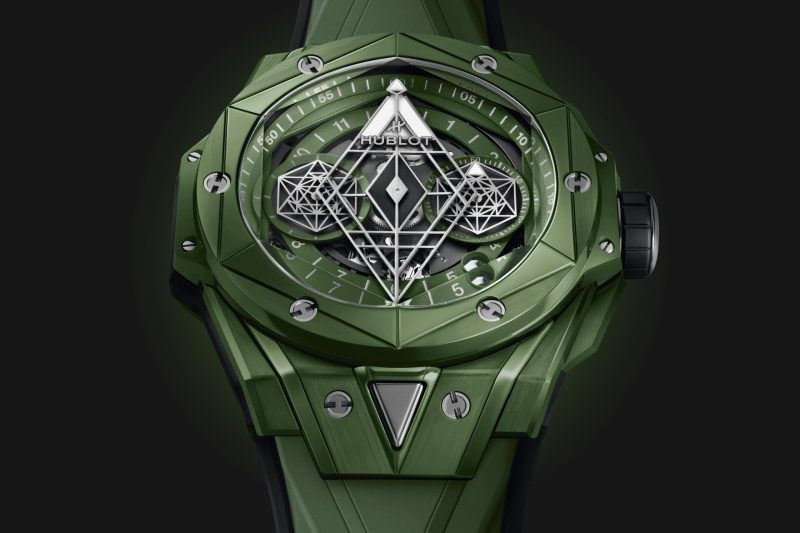Hublot Big Bang SANG BLEU II GREEN CERAMIC Ref# 418.GX.5207.RX.MXM22 - Image 3