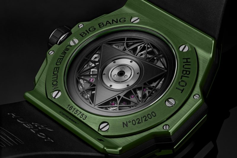 Hublot Big Bang SANG BLEU II GREEN CERAMIC Ref# 418.GX.5207.RX.MXM22 - Image 4