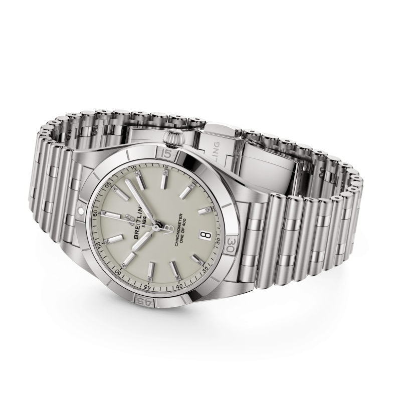 Breitling Chronomat Automatic 36 Victoria Beckham, Stainless steel and Diamonds, Ref# A103801A1G1A1, Unworn 2024 - Image 3