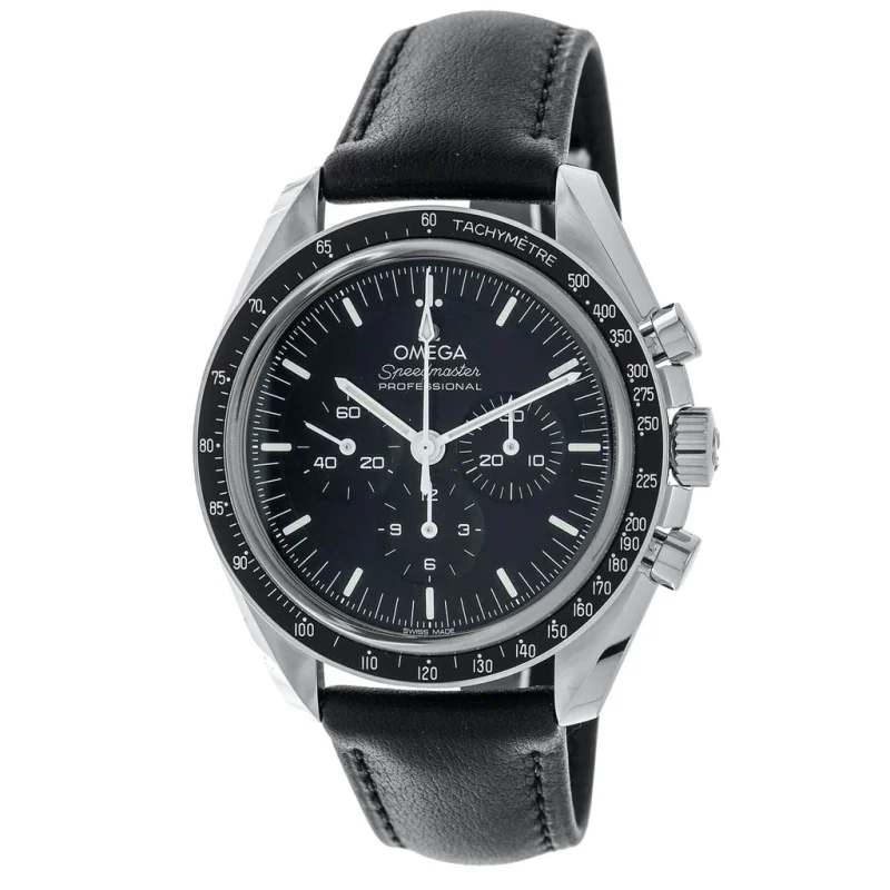 Omega Speedmaster Moonwatch Black Leather Strap 42mm 310.32.42.50.01.002 - Image 3