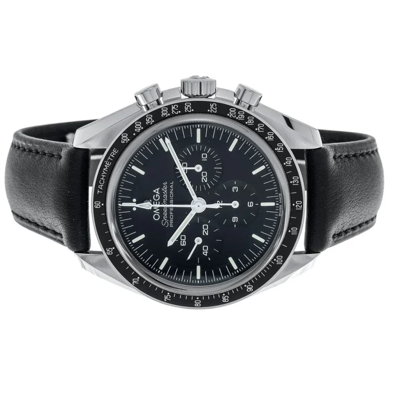 Omega Speedmaster Moonwatch Black Leather Strap 42mm 310.32.42.50.01.002 - Image 5