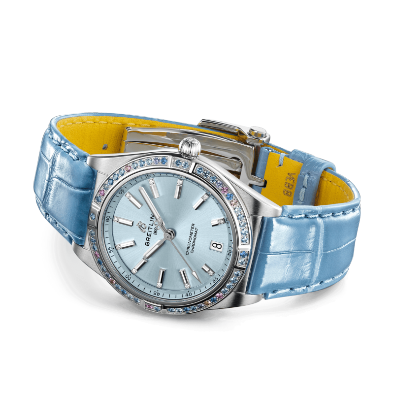 Breitling Chronomat Automatic 36 South Sea, Stainless Steel, 18k White Gold, Diamonds and Gem, Ref# G10380611C1P1, Unworn 2024 - Image 3