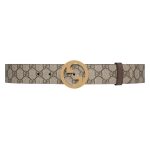 GUCCI BLONDIE BELT IN BEIGE AND EBONY SUPREME-B0146