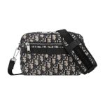 Safari Messenger Bag Beige and Black Dior Oblique Jacquard – DMB005