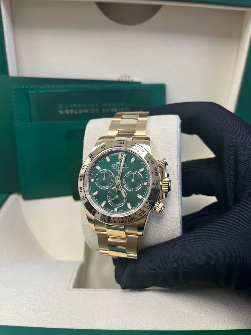 Rolex Daytona 40mm Gold Cosmograph Green Dial 116508 - Image 8