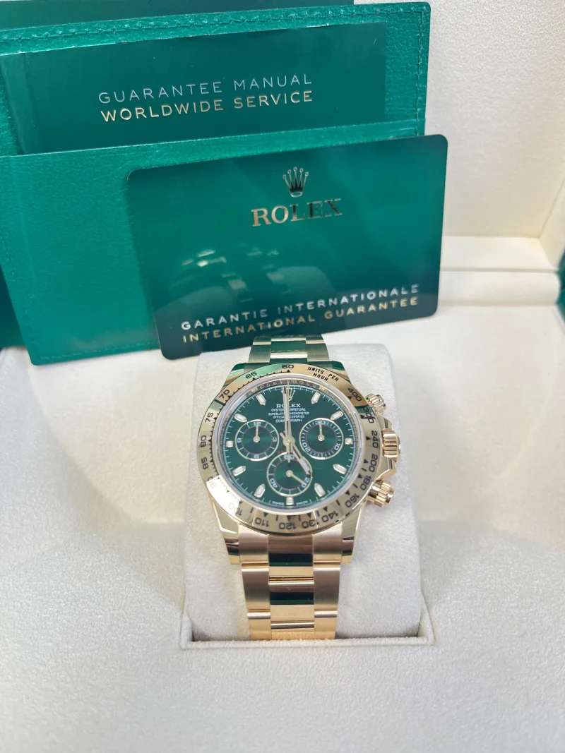 Rolex Daytona 40mm Gold Cosmograph Green Dial 116508 - Image 4