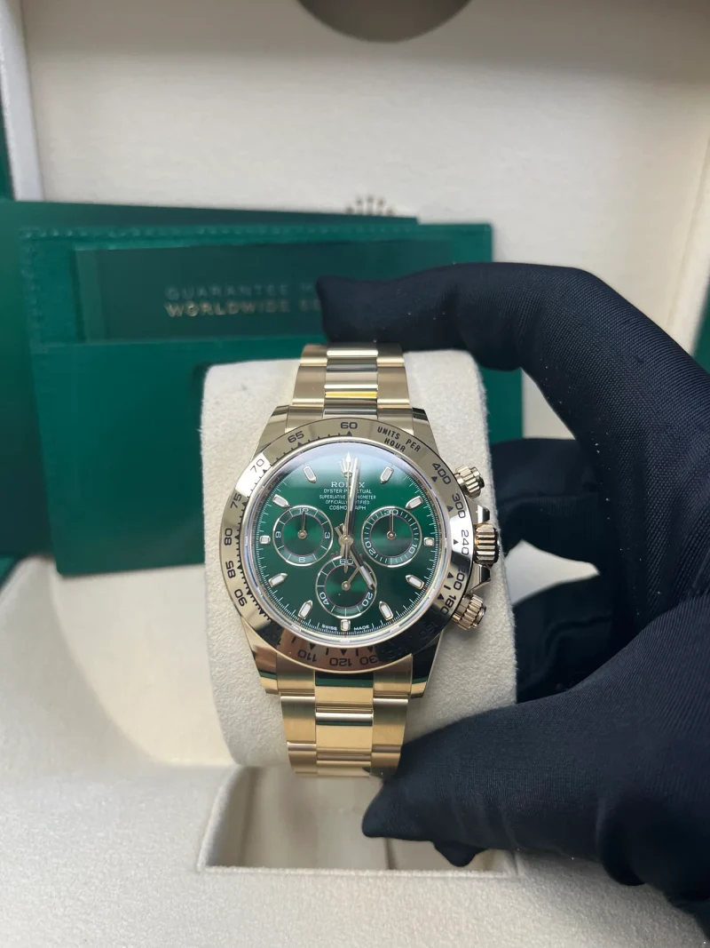 Rolex Daytona 40mm Gold Cosmograph Green Dial 116508 - Image 9