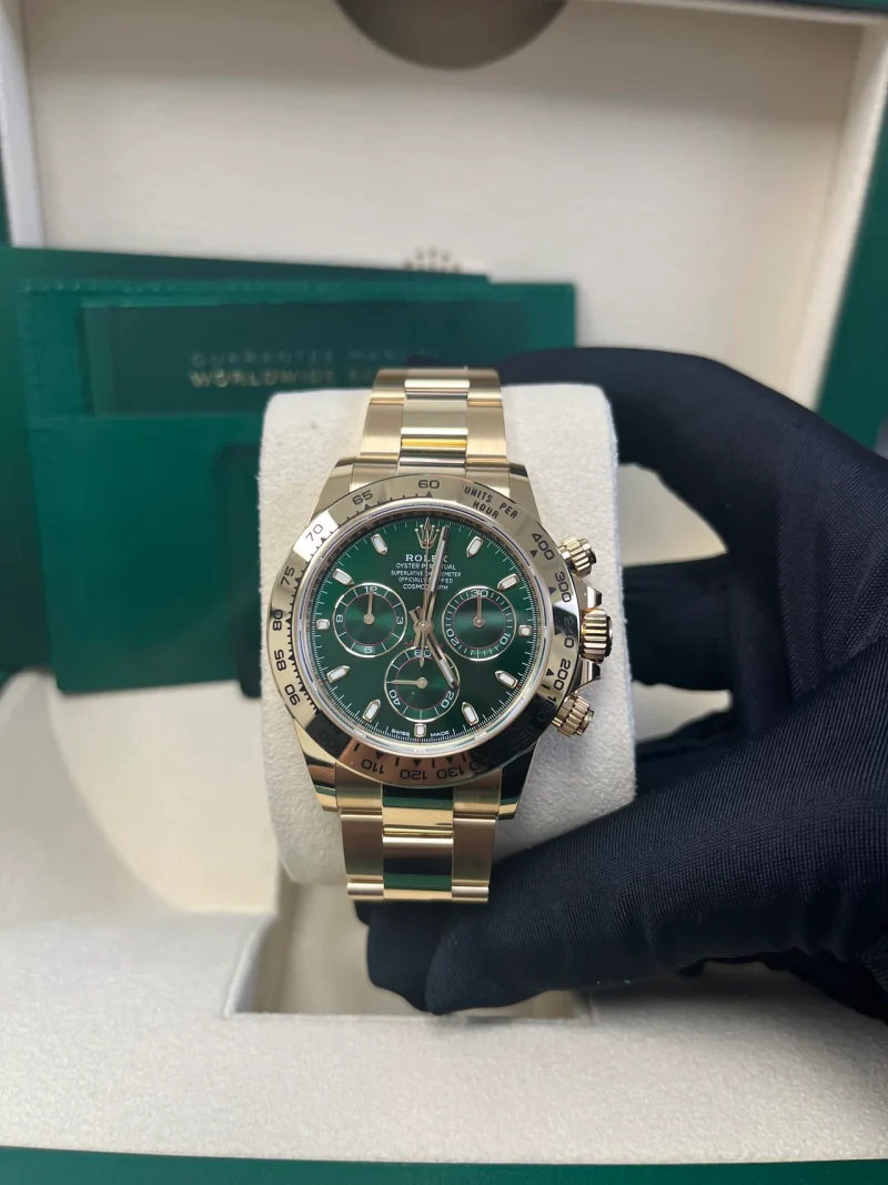 Rolex Daytona 40mm Gold Cosmograph Green Dial 116508 - Image 10