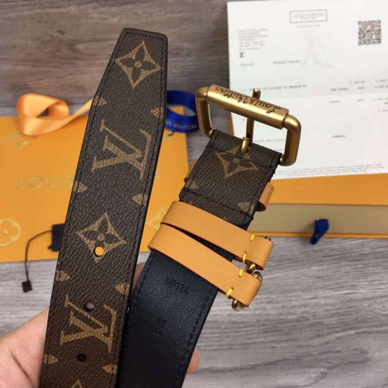 LOUIS VUITTON SIGNATURE BELT MONOGRAM 35MM BROWN ¨C B112 - Image 8