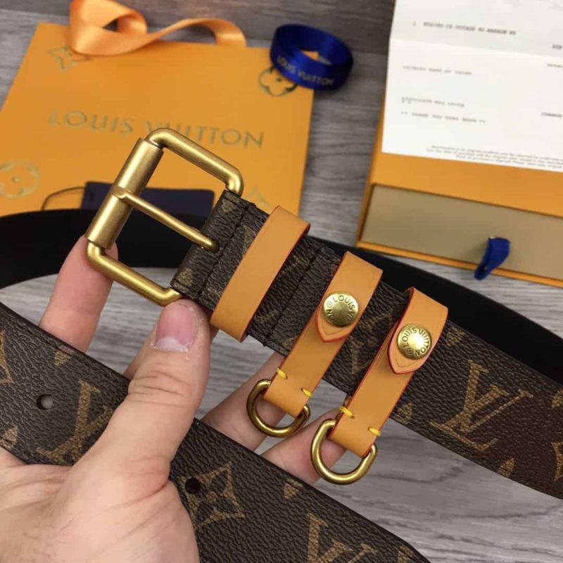 LOUIS VUITTON SIGNATURE BELT MONOGRAM 35MM BROWN ¨C B112 - Image 6