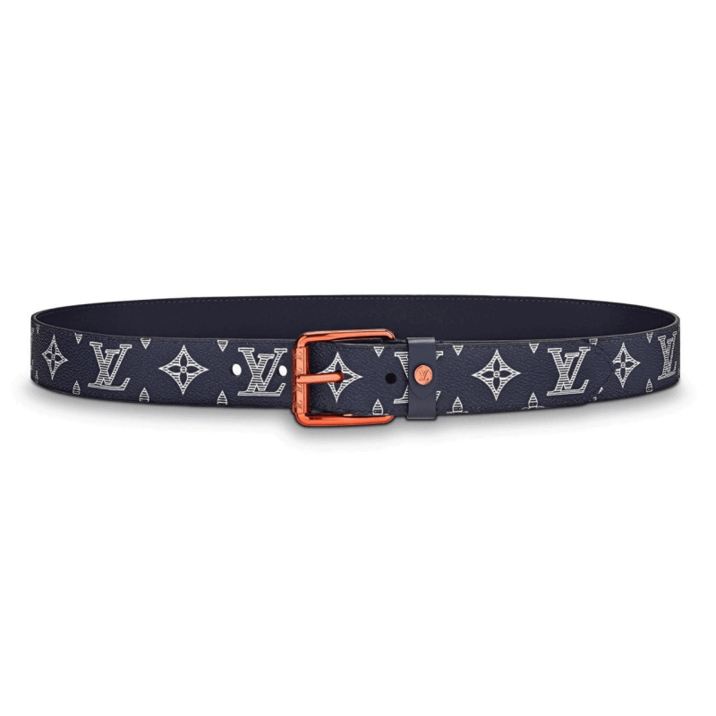 LOUIS VUITTON BELT VOYA.GER MONOGRAM UPSIDE DOWN INK NA.VY ¨C B99