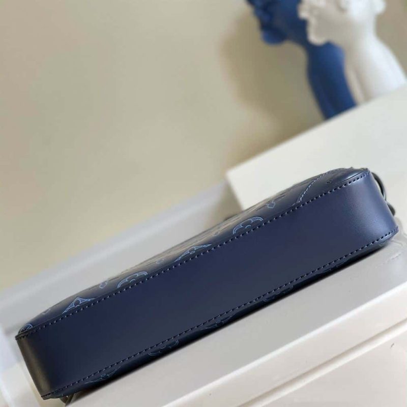 M45730 LOUIS VUITTON DUO MESSENGER BAG NAVY BLUE MONOGRAM SHADOW COWHIDE LEATHER - Image 8